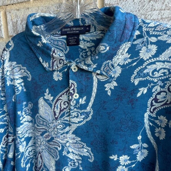 Daniel Cremieux Paisley Long Sleeve Classic Fit Collared Shirt Men's Size XL. - Picture 4 of 6